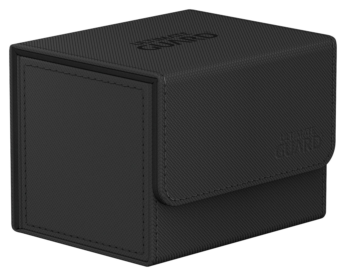 Ultimate Guard Sidewinder 100+ deck box with magnetic closure for secure travel.