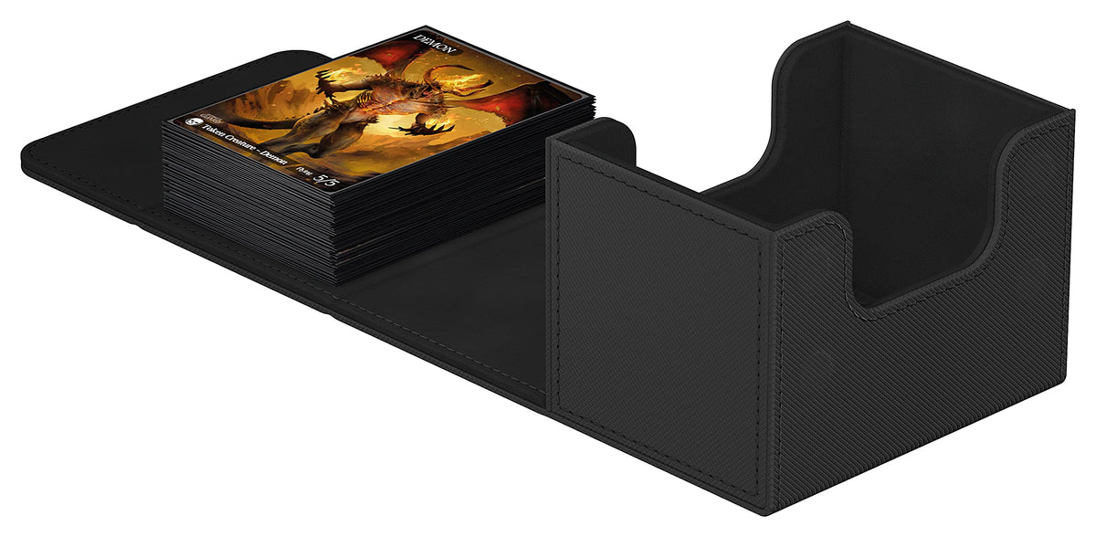 Ultimate Guard Sidewinder displays XenoSkin exterior protecting cards during transport.