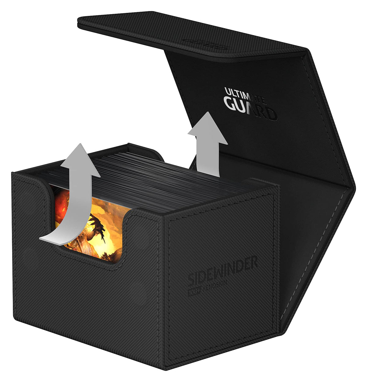 Ultimate Guard Sidewinder strong magnetic closure keeps contents secure during transit.