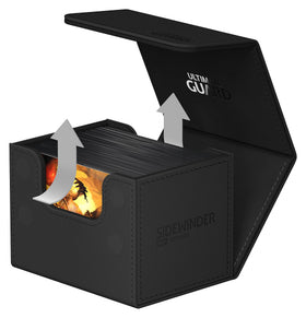 Ultimate Guard Sidewinder strong magnetic closure keeps contents secure during transit.