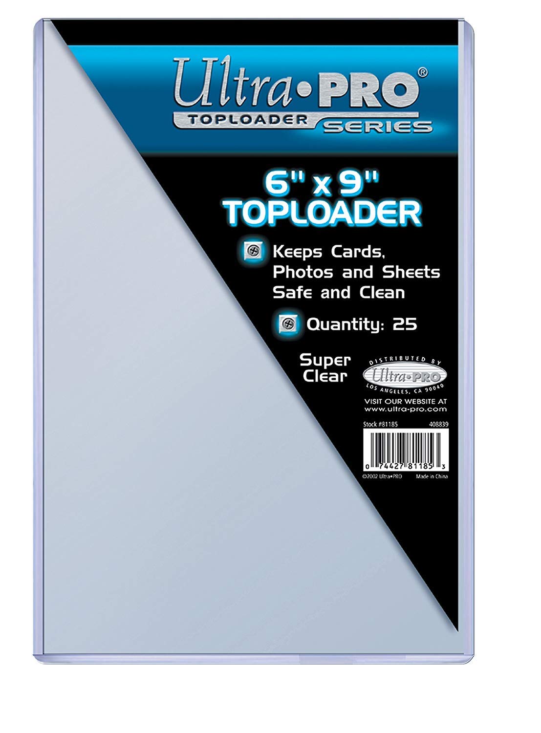 Ultra Pro 6x9 toploader protects cards and photos while keeping them clean and visible.