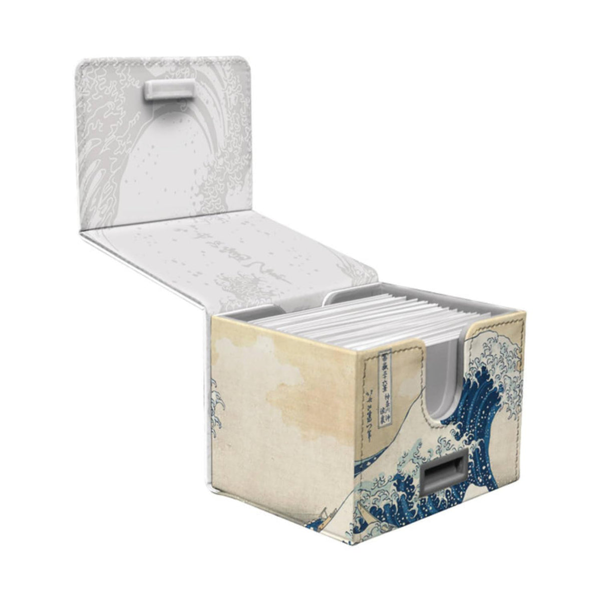 Ultra Pro Alcove Edge deck box featuring The Great Wave Off Kanagawa protects 100 standard-size cards