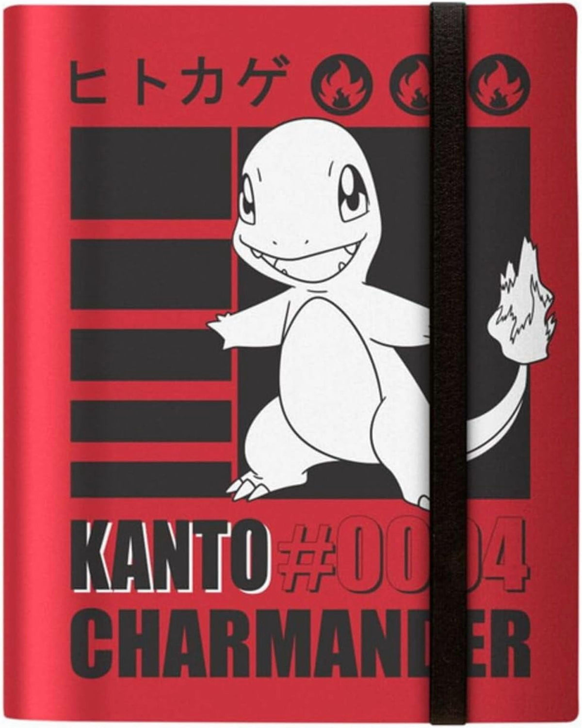 Ultra PRO Charmander binder with side-loading pockets keeps cards secure during transport.