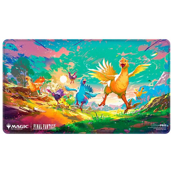 Ultra Pro Chocobos Holofoil Playmat with secure non-slip surface for MTG gameplay