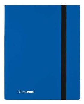 Ultra Pro Eclipse Pacific Blue binder with deck-protector sleeves demonstrates durability.