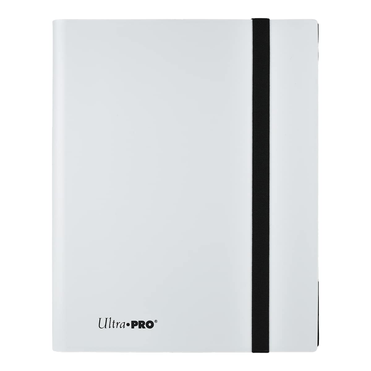 Ultra Pro Eclipse 9-pocket binder front view, Arctic White, keeps cards neatly organized.