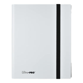 Ultra Pro Eclipse 9-pocket binder front view, Arctic White, keeps cards neatly organized.