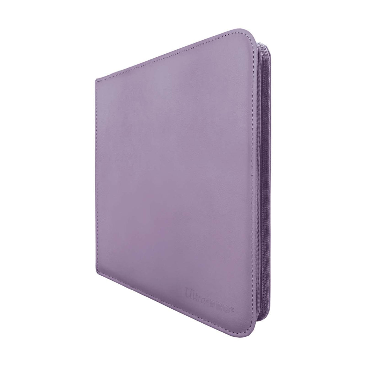 Closeup of zipper on Ultra Pro E-15742 binder highlighting secure closure and durability.