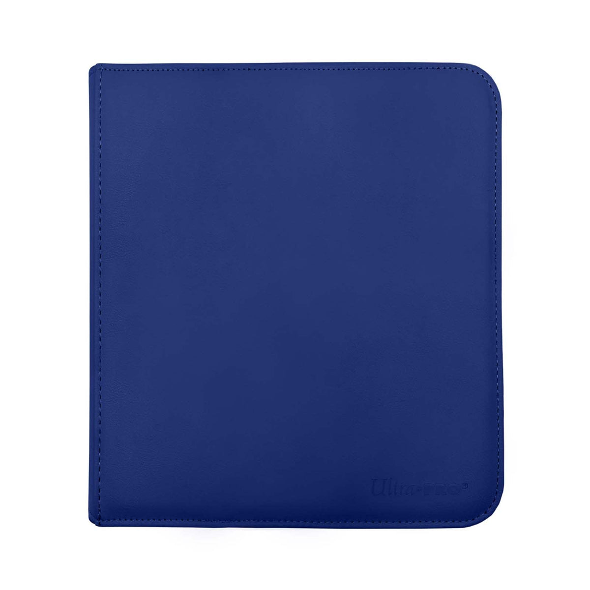 Ultra Pro E-15740 blue padded leatherette cover with zipper keeps cards secure.
