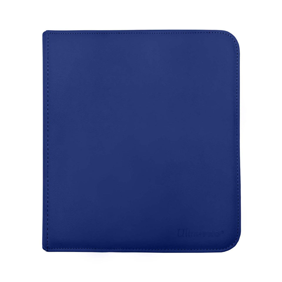 Ultra Pro E-15740 blue padded leatherette cover with zipper keeps cards secure.