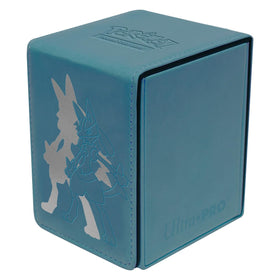 Ultra PRO Lucario Alcove Flip Deck Box with premium leatherette finish.
