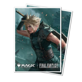 Ultra Pro Final Fantasy x Universes Beyond Cloud artwork on APEX sleeves enhances card presentation