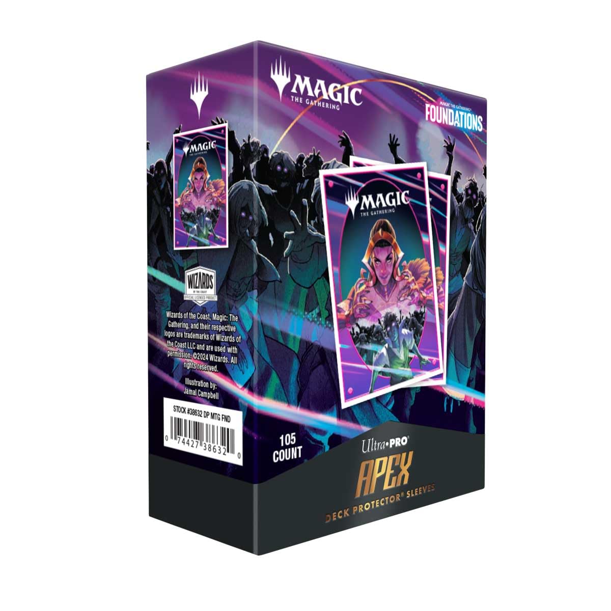 Ultra PRO Foundations Liliana Apex Deck Protector sleeve highlights Liliana artwork while protecting MTG cards during play.
