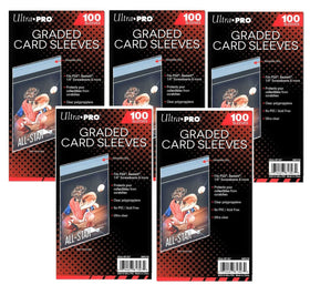 Ultra Pro graded card sleeve with resealable strip enables easy removal and storage.