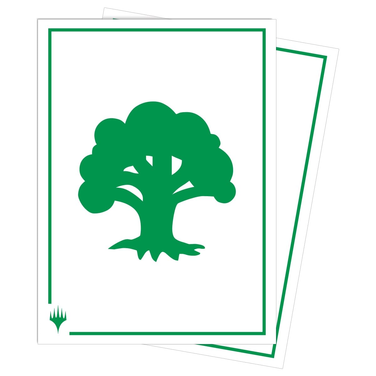 Ultra PRO Mana 8 Forest sleeves front artwork highlighting deck shine