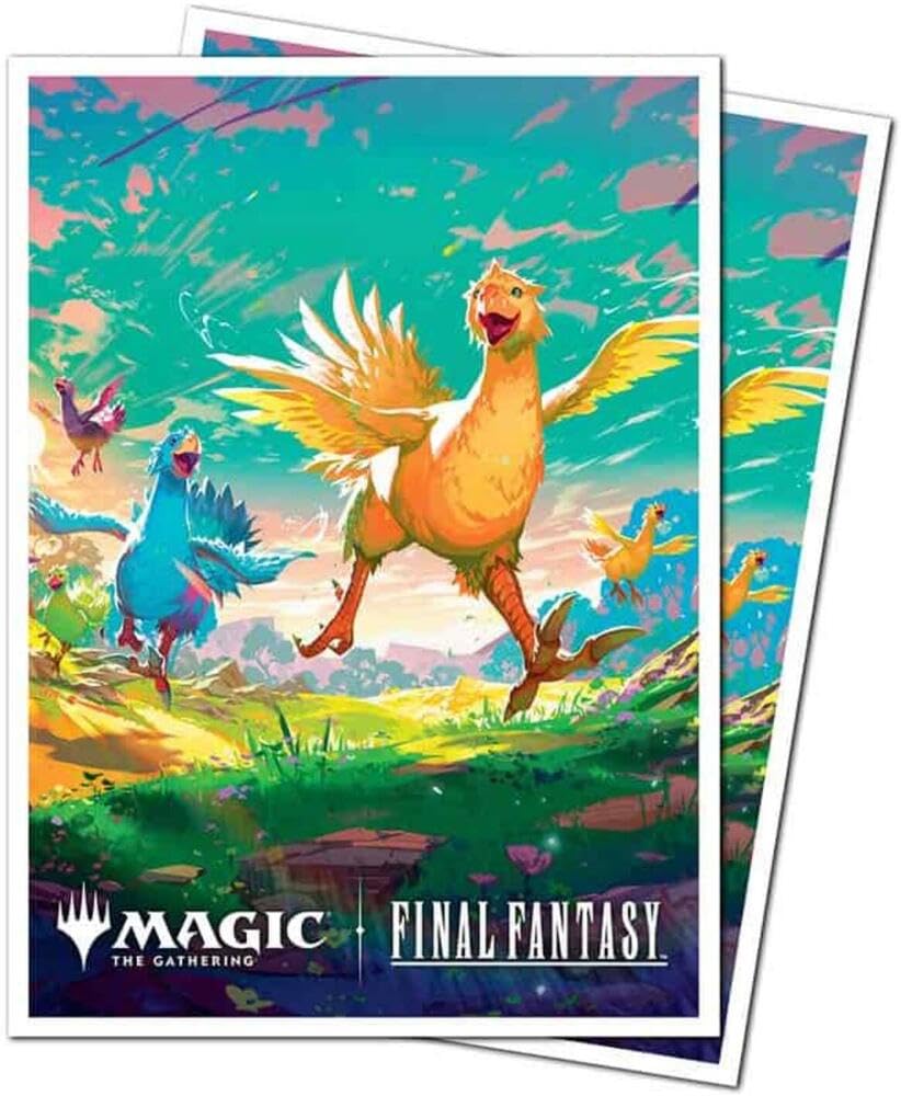 Ultra Pro Apex Chocobo sleeves back texture enhances shuffle feel and handling.