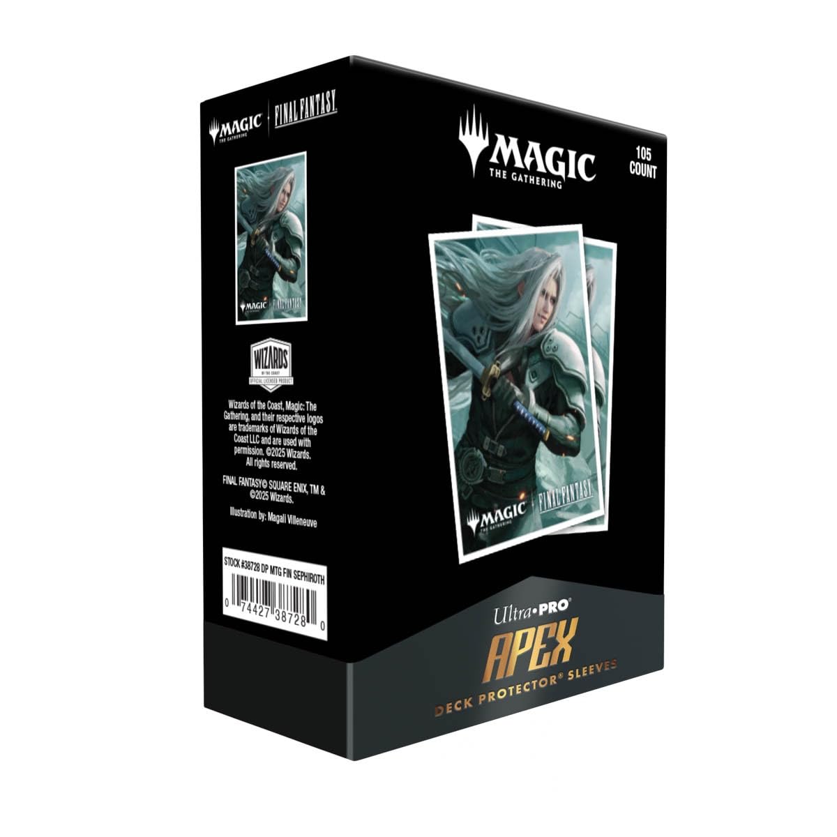 Ultra PRO Apex sleeves with vibrant Sephiroth artwork for MTG