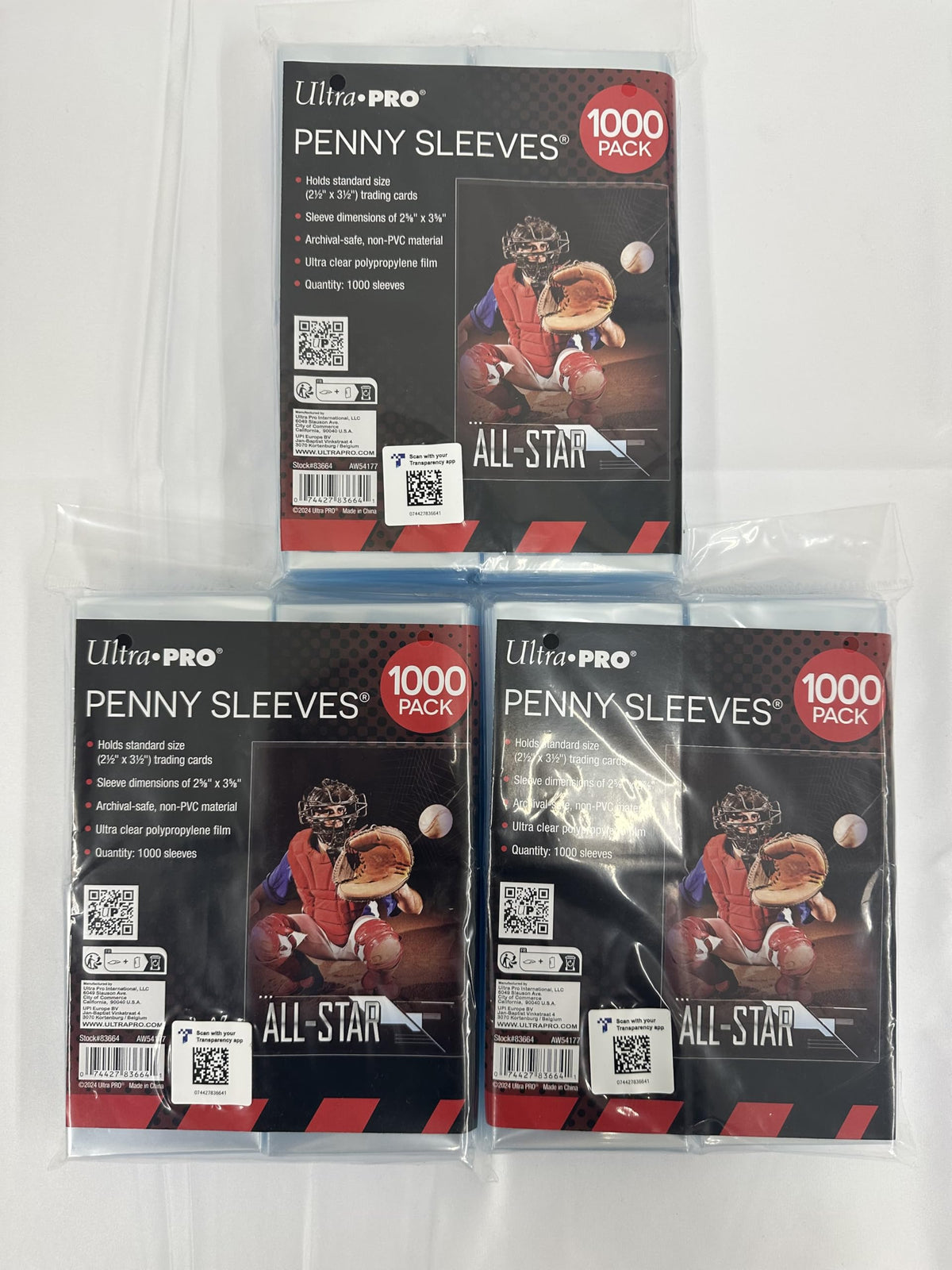 Ultra PRO penny sleeves clear 2.5 x 3.5 inch sleeve for card protection during play.