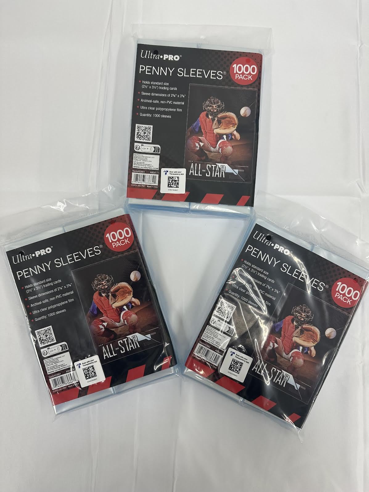 Ultra PRO sleeves shown from the front for easy card visibility and organized storage.
