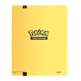 Ultra PRO Pikachu 9-Pocket PRO Binder elastic strap closure for portable protection.