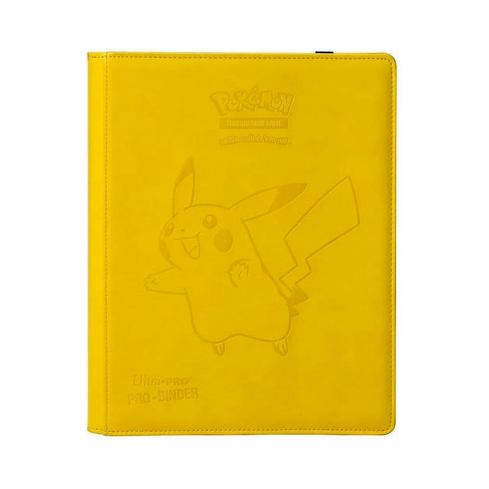 Ultra Pro Pikachu Premium Pro Binder front cover with debossed Pikachu for stylish display.