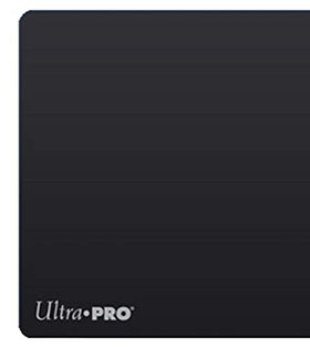 Ultra PRO Playmat solid black, 13.5 by 24 inches, offers ample workspace.