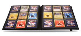 Ultra PRO binder with elastic strap ensures closed storage after play sessions.