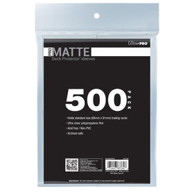 Ultra PRO PRO-Matte standard sleeves 500ct with glare-reducing matte finish for clear viewing