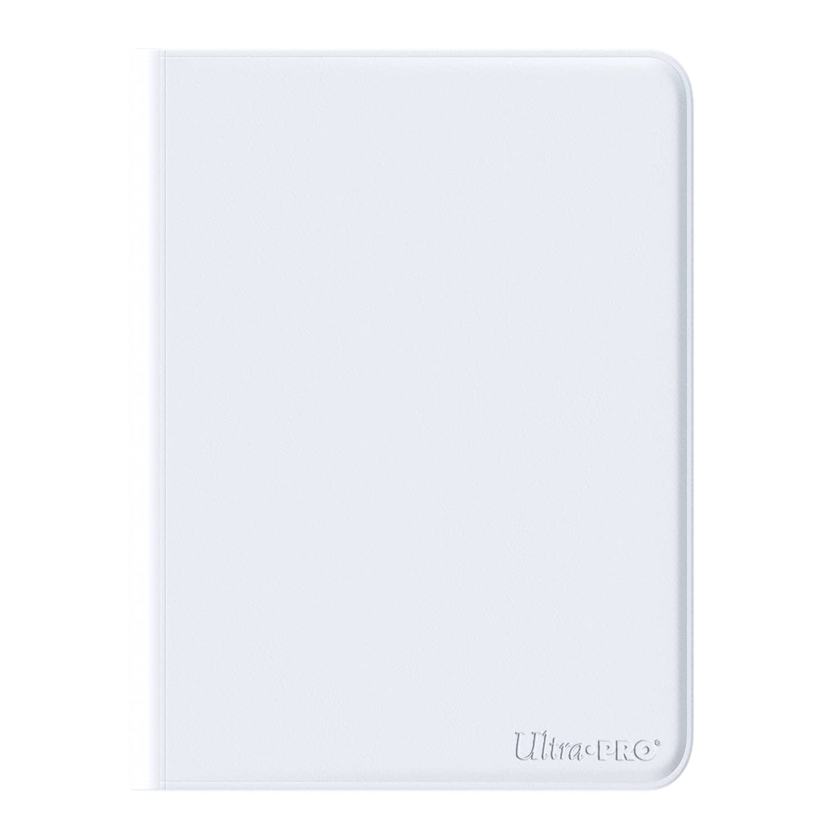 Ultra PRO Vivid 12-Pocket Zippered PRO-Binder white cover protects up to 480 cards