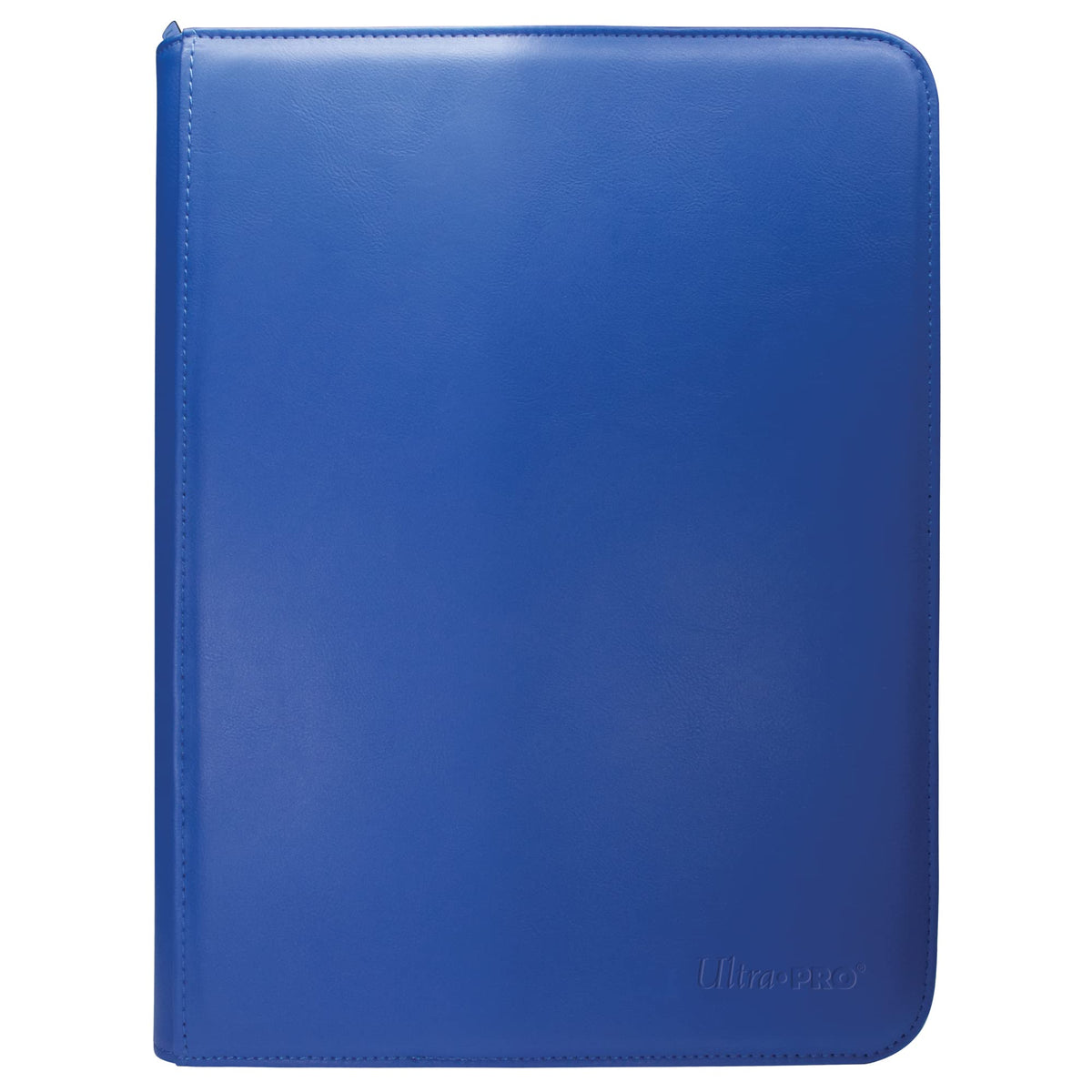 Ultra PRO Vivid 9-Pocket Zippered PRO-Binder in blue, ideal for organizing and protecting up to 360 cards