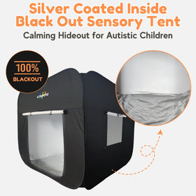 Ultrapopp pop-up sensory tent with carry bag for easy portability.