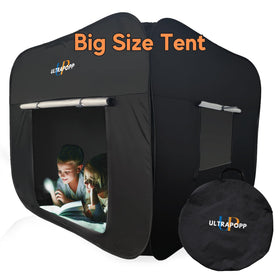 Ultrapopp pop-up sensory tent with blackout interior for a calm enclosed play space.