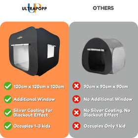 Ultrapopp pop-up sensory tent large 47x47 inch space for shared play.