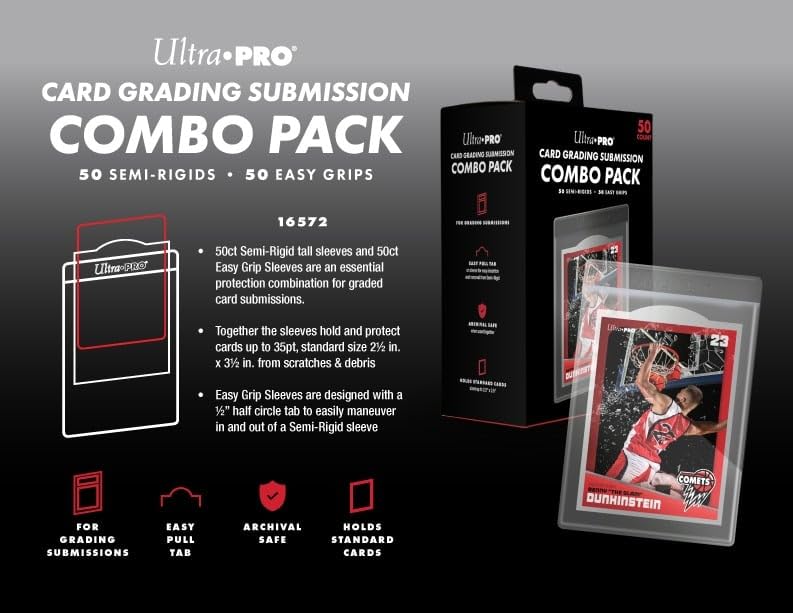 Ultra PRO clear PVC sleeves provide durable, transparent protection for cards