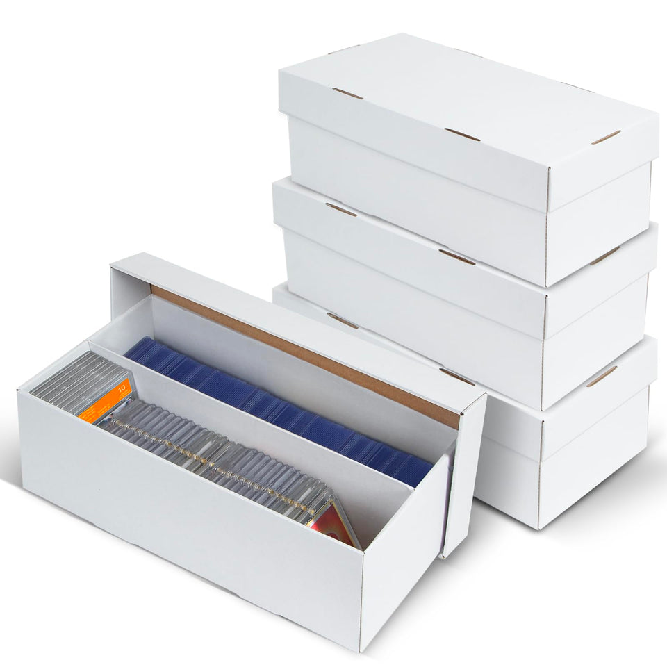 ULTRGEE 4-pack storage box with 2-row layout for neat card organization