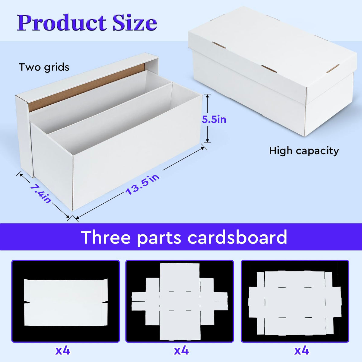 ULTRGEE 4-pack storage box open lid for easy access to your collection