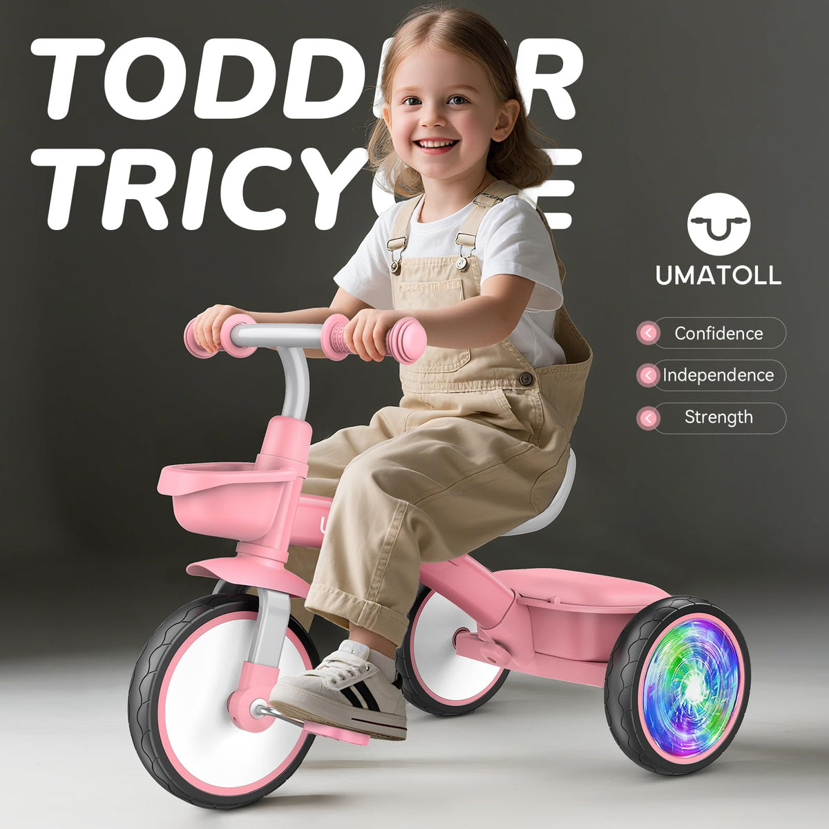 Umatoll adjustable-seat design shows growth with your child.