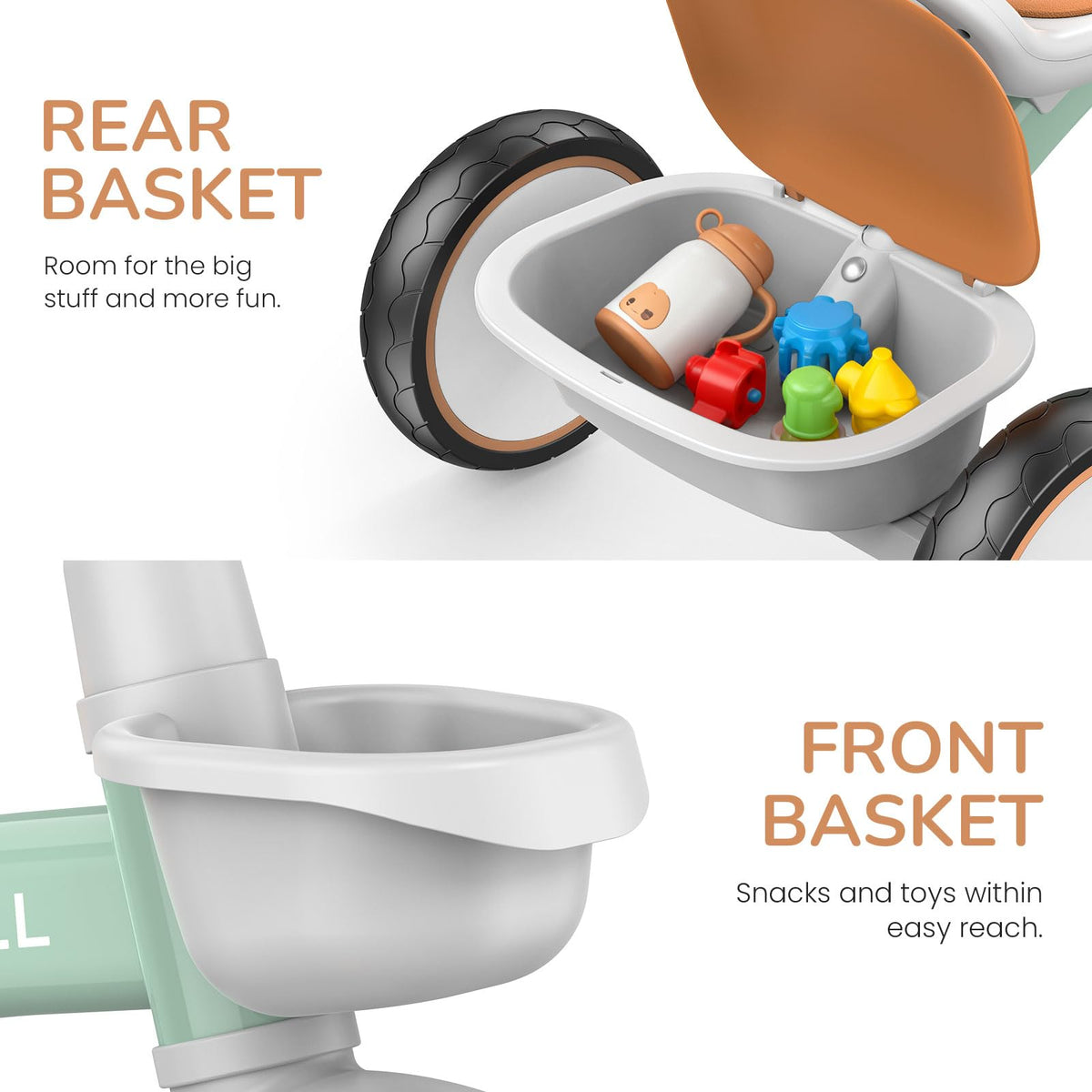 Umatoll toddler tricycle quick assembly for busy parents