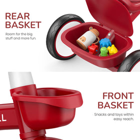 Umatoll Toddler Tricycle non-slip pedals ensure stable indoor and outdoor grip.