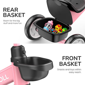 Umatoll tricycle 3-position seat adapts as your child grows.
