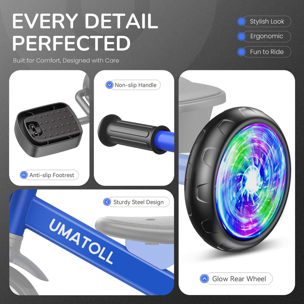 Umatoll blue carbon steel frame for outdoor use
