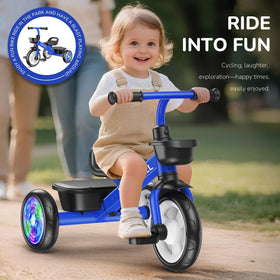 Umatoll blue side profile of tricycle for outdoor use