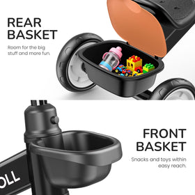 Umatoll tricycle rear wheels light up with every turn without batteries.
