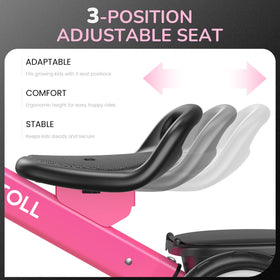 Umatoll tricycle rose adjustable seat with 3 positions adapts as child grows.