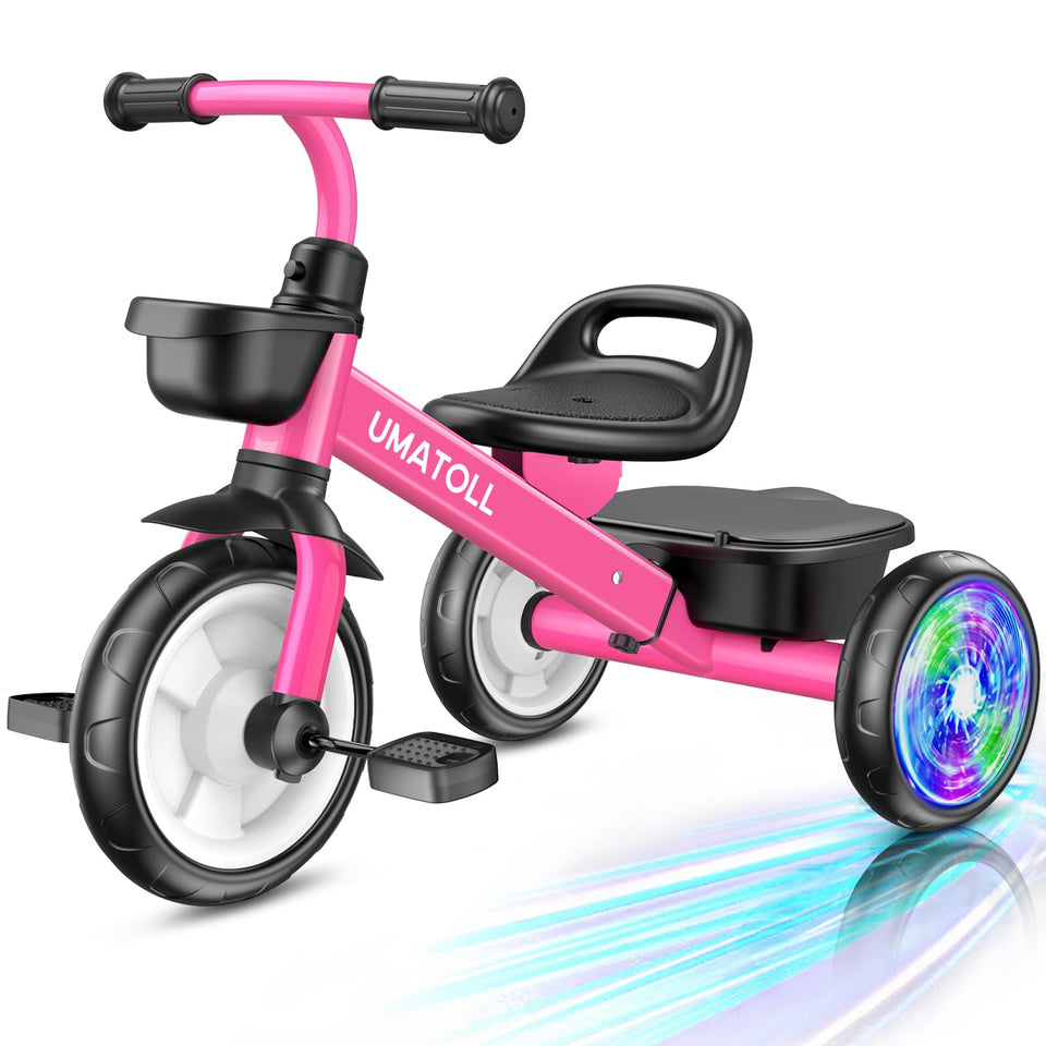 Umatoll tricycle rose frame durability supports growing toddlers safely.