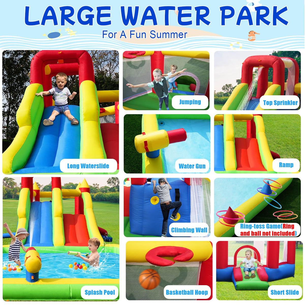 Umbalir dual racing slides offering fast outdoor action for kids.