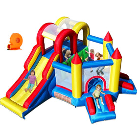 Umbalir inflatable bounce house with double climbing walls for two kids at once.