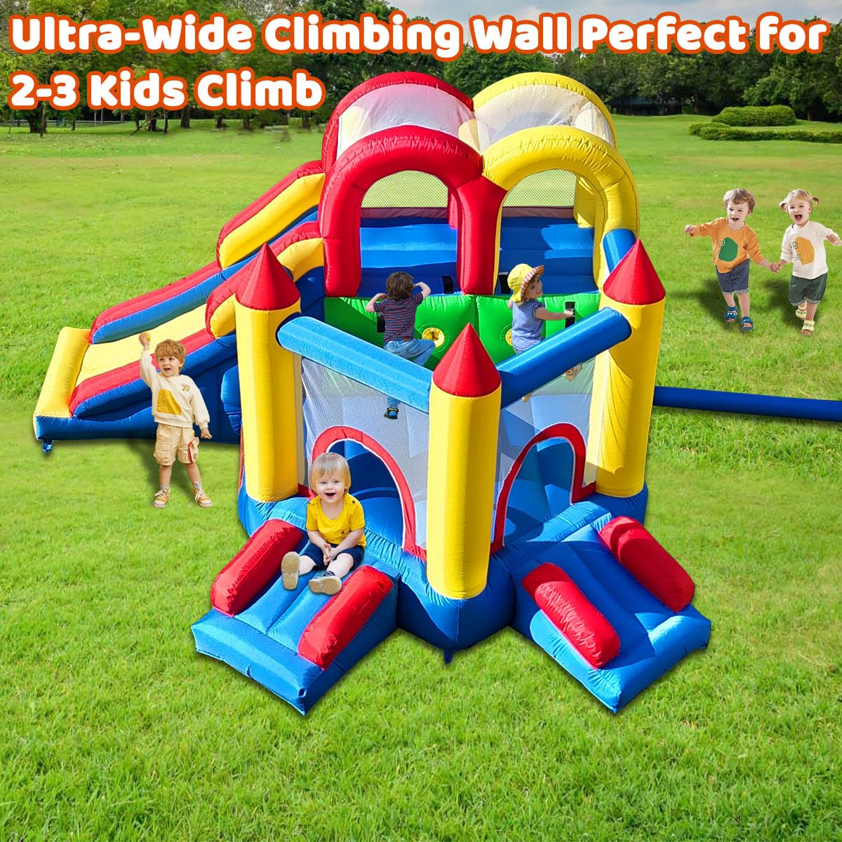 Umbalir bounce house positioned for versatile indoor and outdoor play.