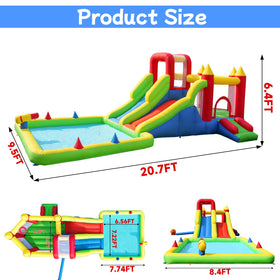 Umbalir trampoline area encourages safe, high-energy bouncing sessions.