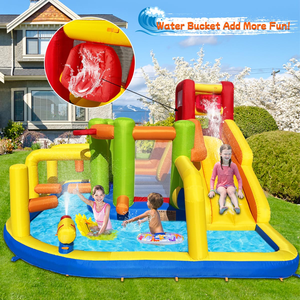 Umbalir water cannon and splash pool for interactive water battles